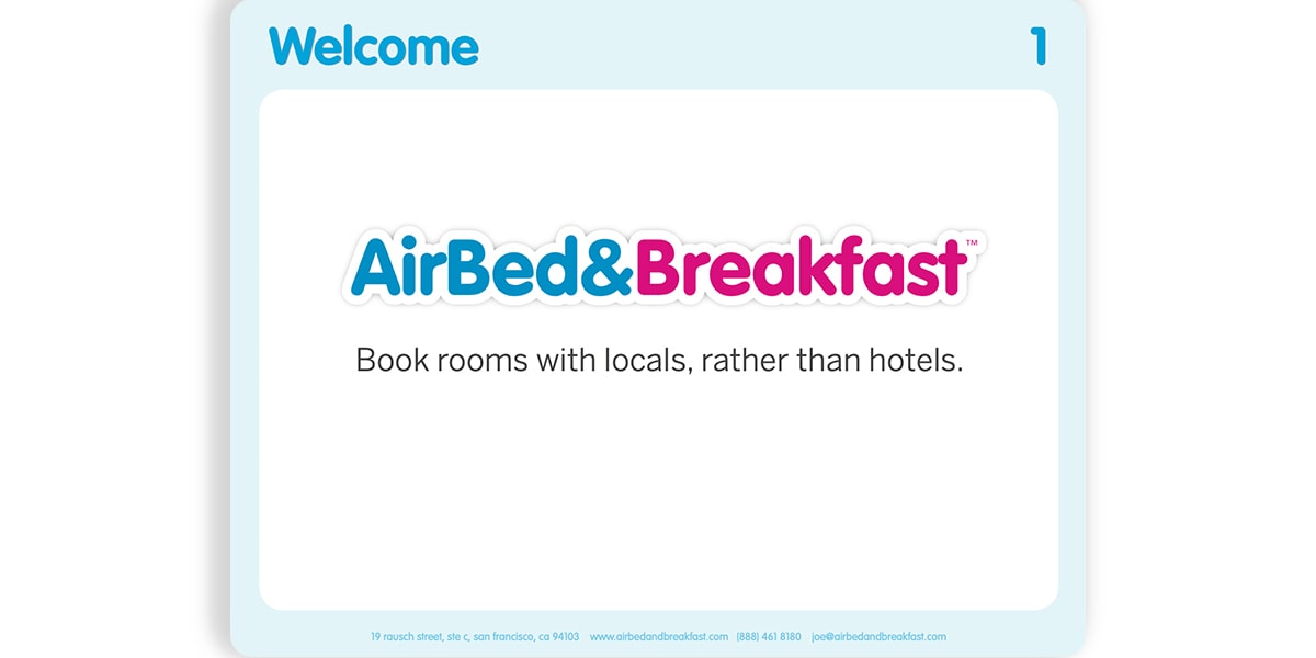 Airbnb pitchdeck